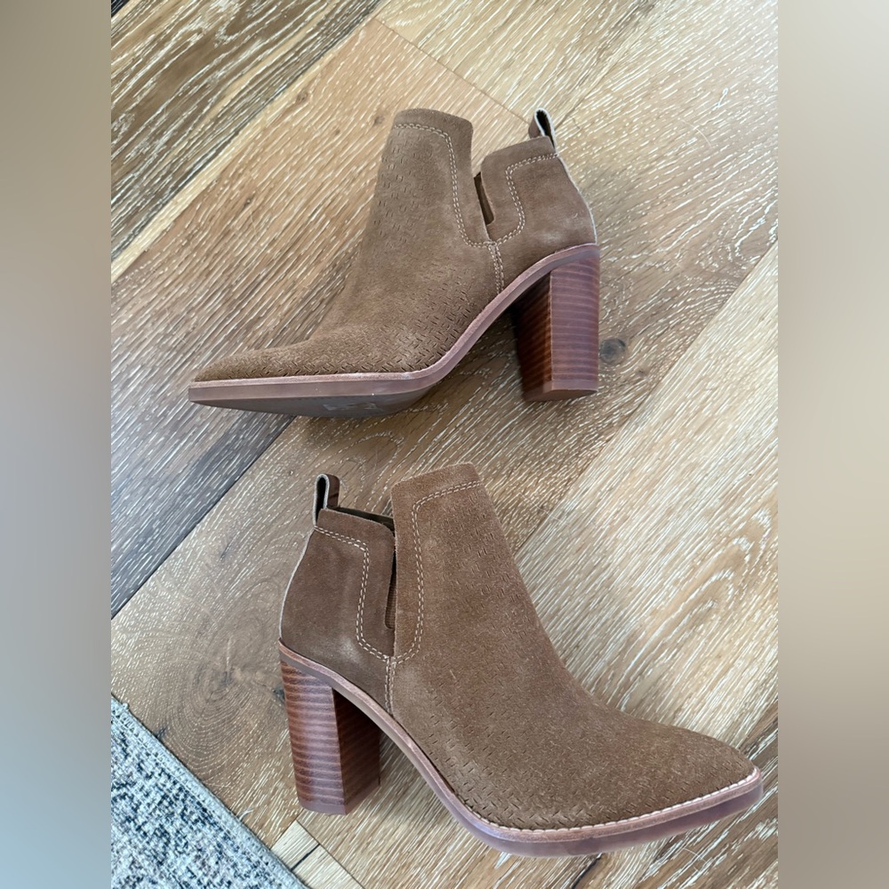 Dolce Vita NEW Sirano Ankle Boots Brown Suede Size 6.5 Boho Western - Picture 8 of 8